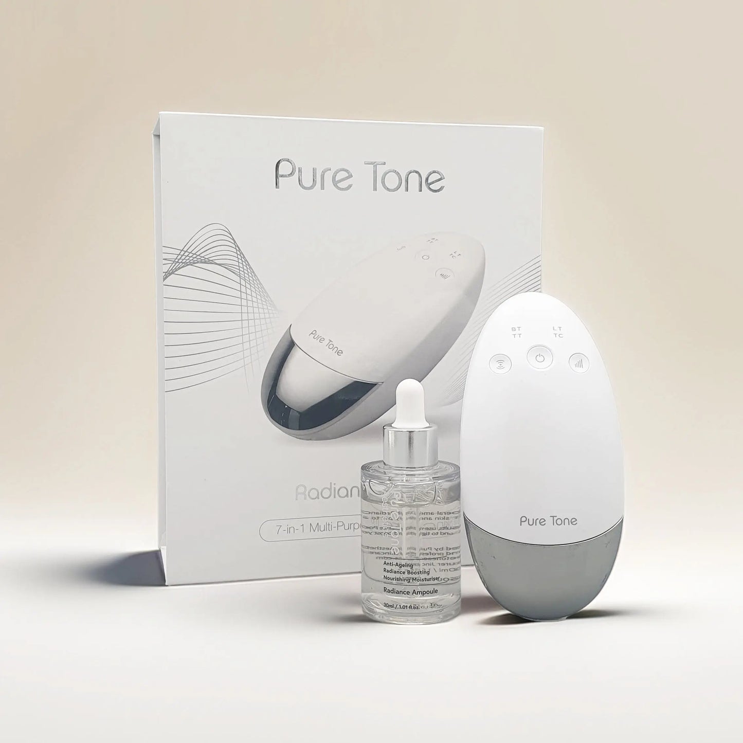 Radiance Pod 7-in-1 Skin Lifting & Tightening Tool with Face-Up Gliding Gel Pure Tone Aesthetics