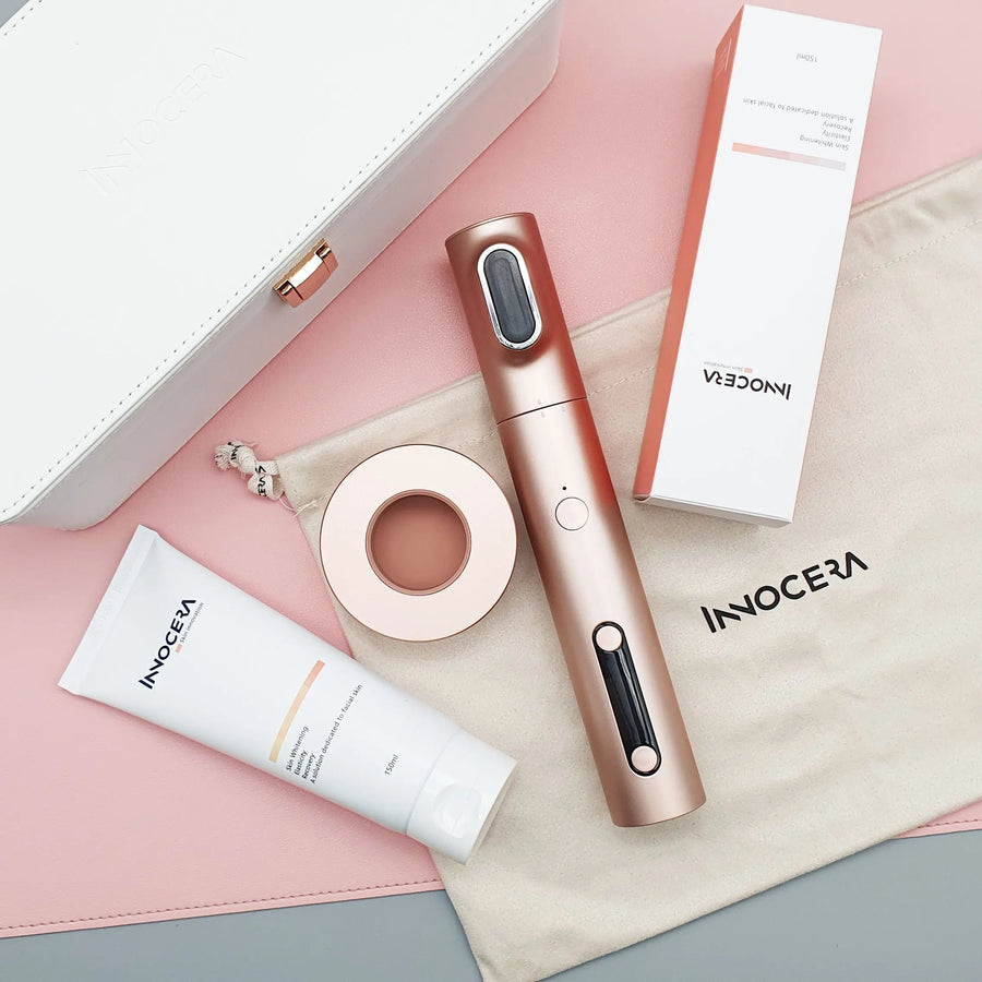 Innocera Pro home HIFU skin tightening device with case and skincare gel