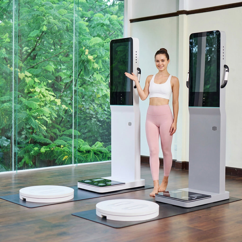 Morphiq 3D body analysis systems displayed in a professional wellness centre