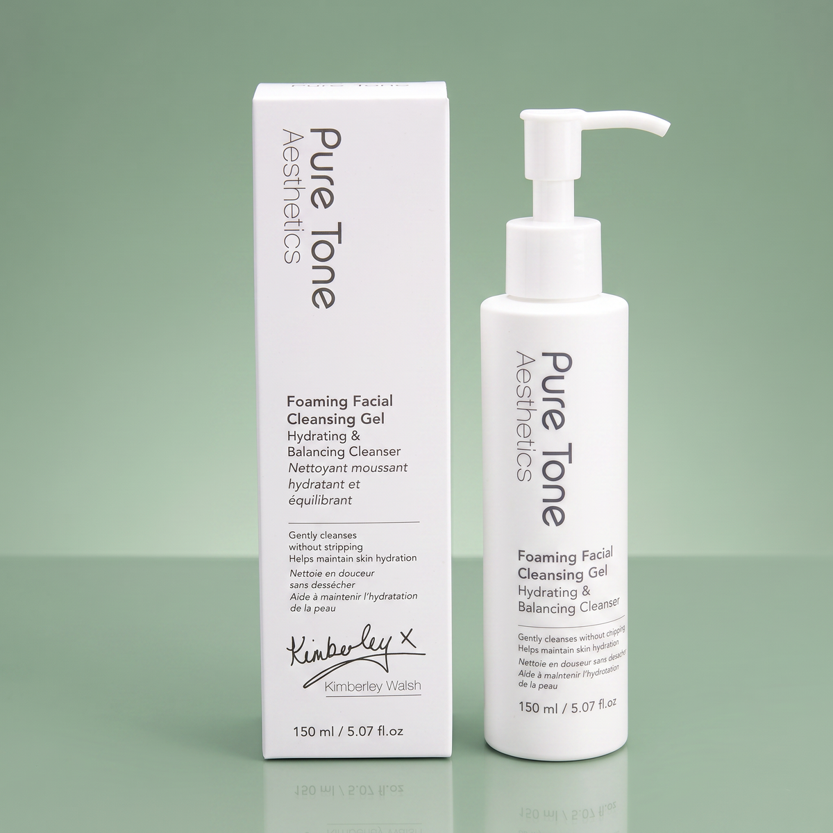 Pure Tone Aesthetics Foaming Facial Cleansing Gel with gift box