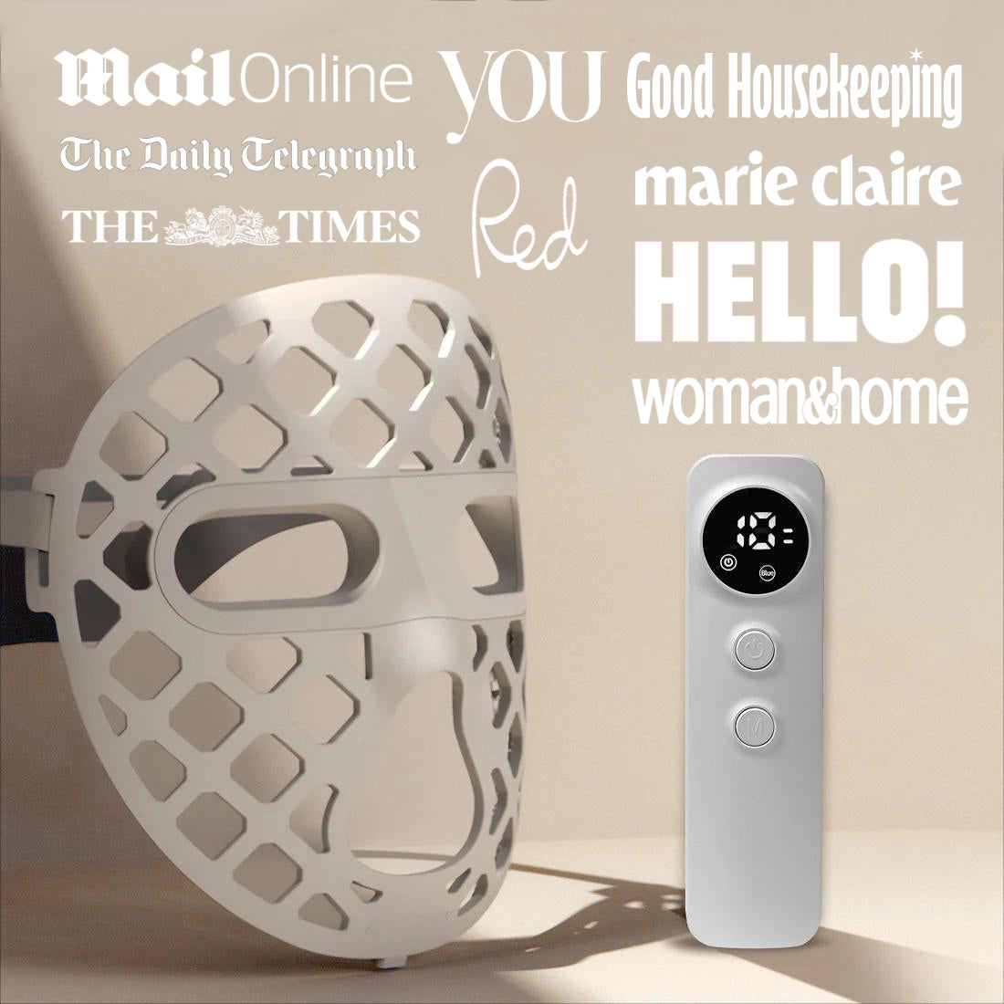 Maschera per il viso a LED Pure Tone Glow