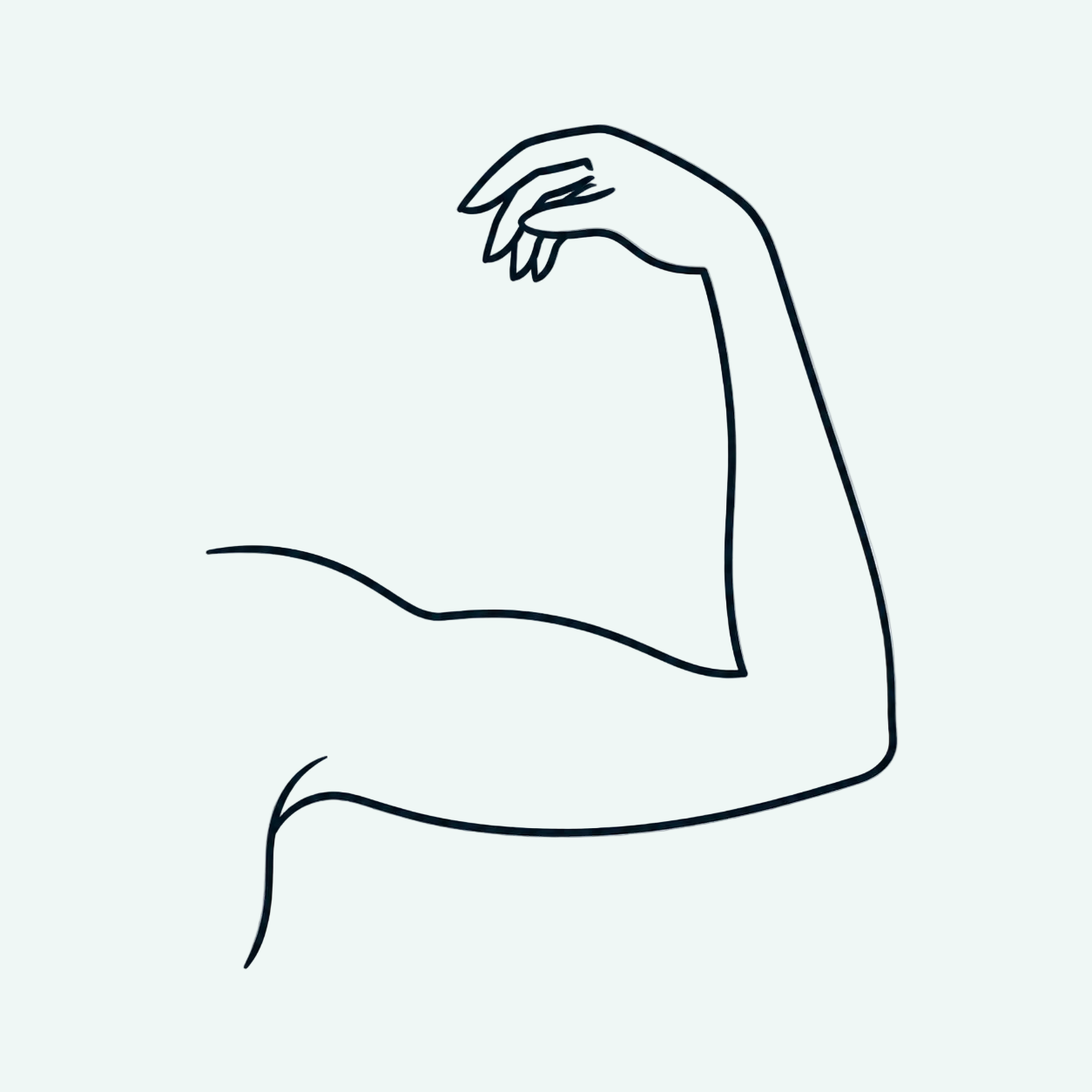 Illustration showing the upper arms as a Supramax Pro EMS treatment area, helping support arm toning, muscle definition and body sculpting treatments.