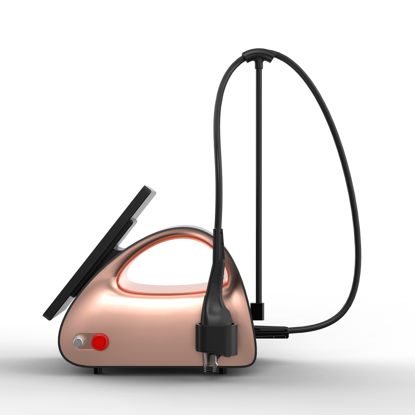 Side profile of the Thulium Laser Pro Mini fractional laser system showing its compact footprint and portable clinic-ready build.