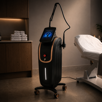 Thulium Laser Pro™ 45-degree front profile in a modern aesthetics treatment room
