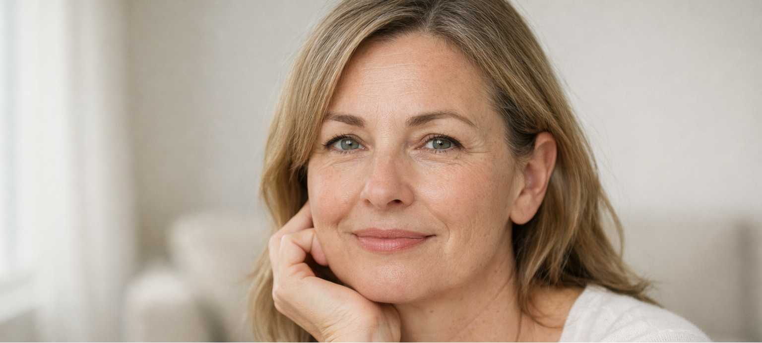 Woman with smoother more radiant skin after Thulium laser treatment